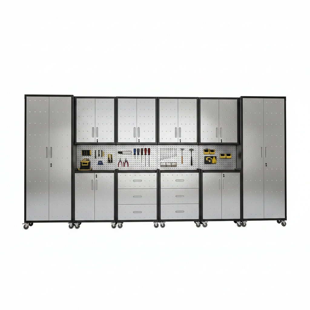 10-Piece Heavy Duty Steel Garage Cabinet System