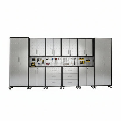 10-Piece Heavy Duty Steel Garage Cabinet System
