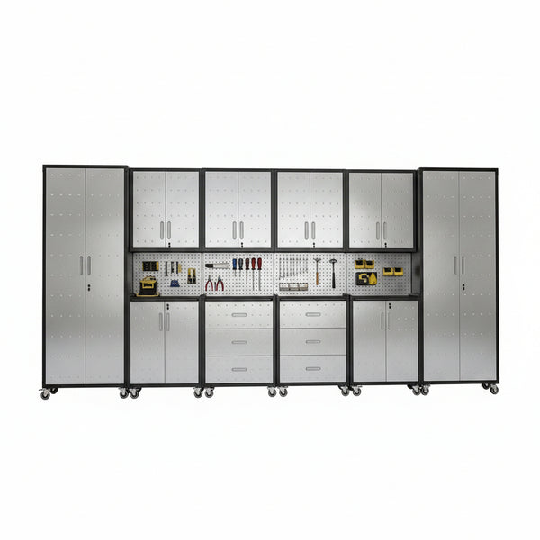 10-Piece Heavy Duty Steel Garage Cabinet System