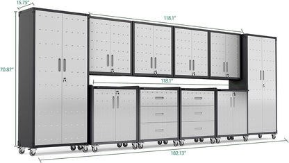 10-Piece Heavy Duty Steel Garage Cabinet System — product view 2