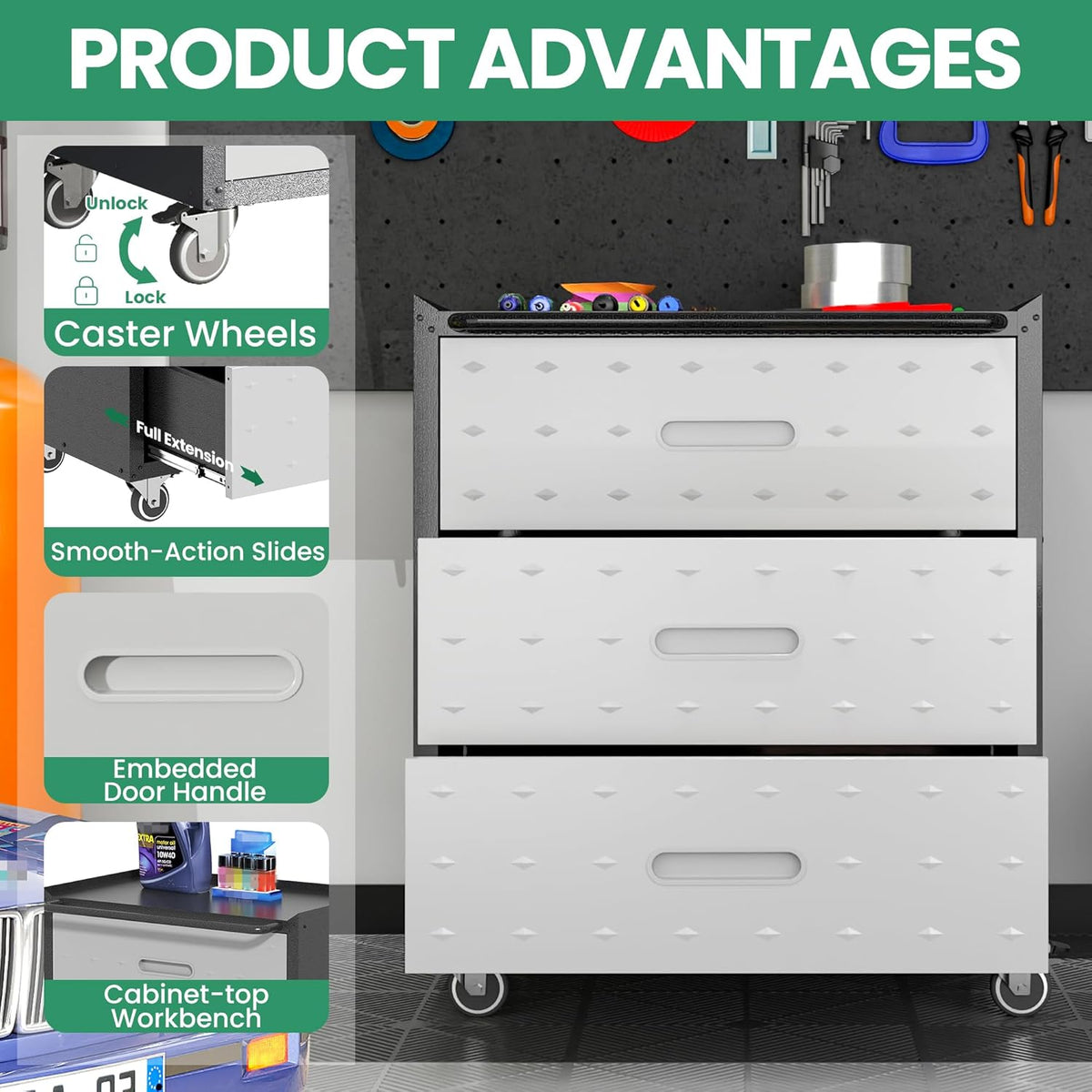 10-Piece Heavy Duty Steel Garage Cabinet System — product view 6