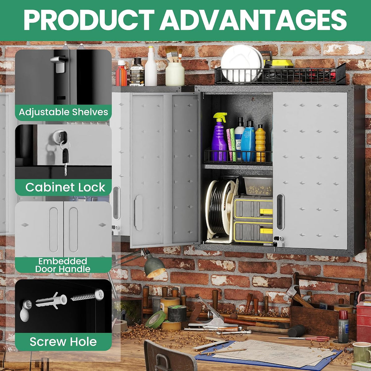 10-Piece Heavy Duty Steel Garage Cabinet System — product view 8