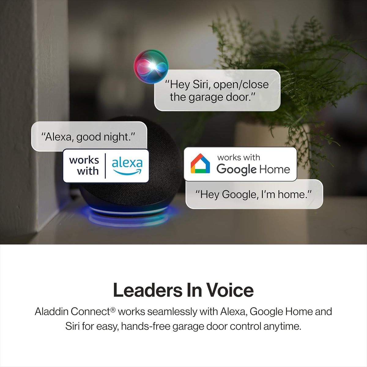 6172H-O Wall Mount Smart Garage Door Opener with Aladdin Connect, Wall Mounted Compact Space Saving Opener — product view 15
