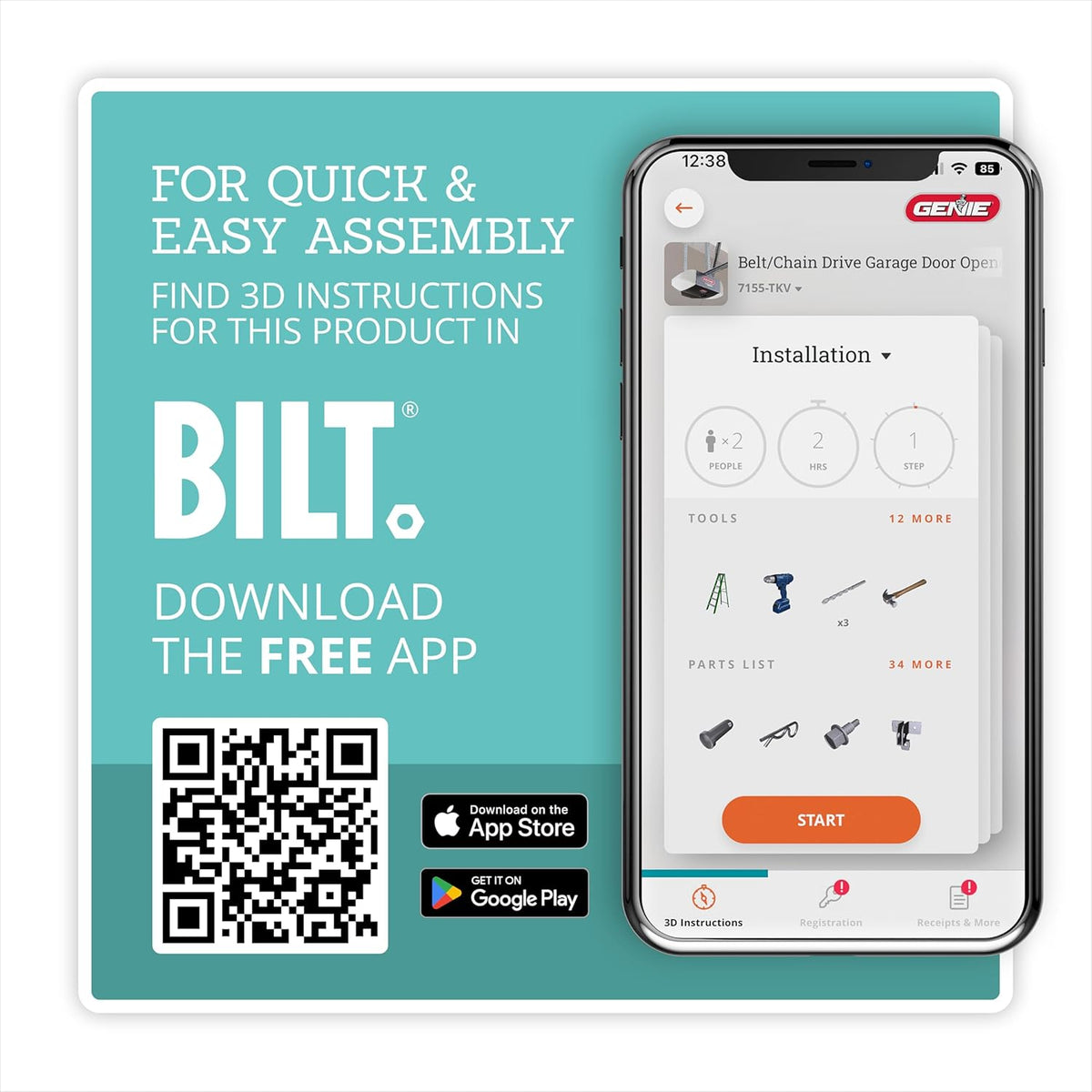 6172H-O Wall Mount Smart Garage Door Opener with Aladdin Connect, Wall Mounted Compact Space Saving Opener — product view 20
