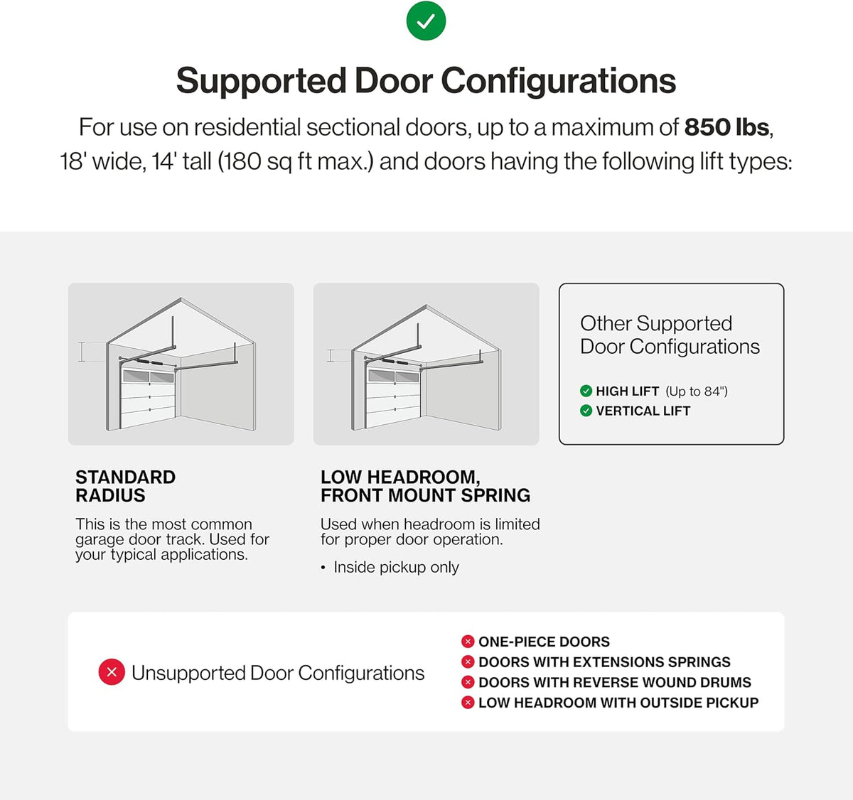 6172H-O Wall Mount Smart Garage Door Opener with Aladdin Connect, Wall Mounted Compact Space Saving Opener — product view 5