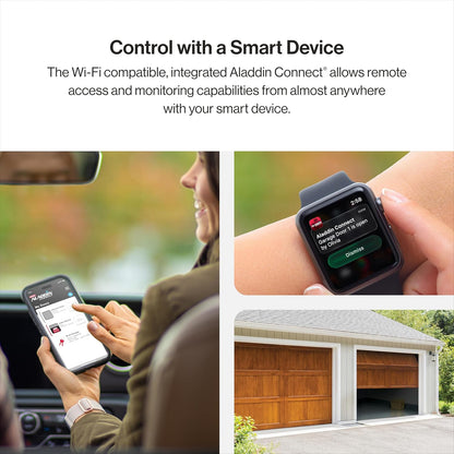 6172H-O Wall Mount Smart Garage Door Opener with Aladdin Connect, Wall Mounted Compact Space Saving Opener — product view 6