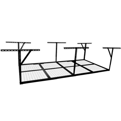 96 In. W X 40 In. H X 48 In. D Black Adjustable Height Heavy Duty Steel Overhead Garage Storage Rack — product view 3