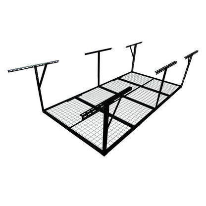 96 In. W X 40 In. H X 48 In. D Black Adjustable Height Heavy Duty Steel Overhead Garage Storage Rack — product view 4