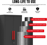 Garage Storage Cabinet System Built for Heavy-Duty Organization, 8-Piece Set, 130 Inches Wide, Steel Construction — product view 13