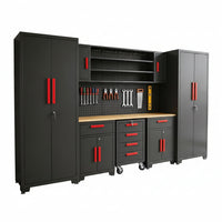 Garage Storage Cabinet System Built for Heavy-Duty Organization, 8-Piece Set, 130 Inches Wide, Steel Construction — product view 7