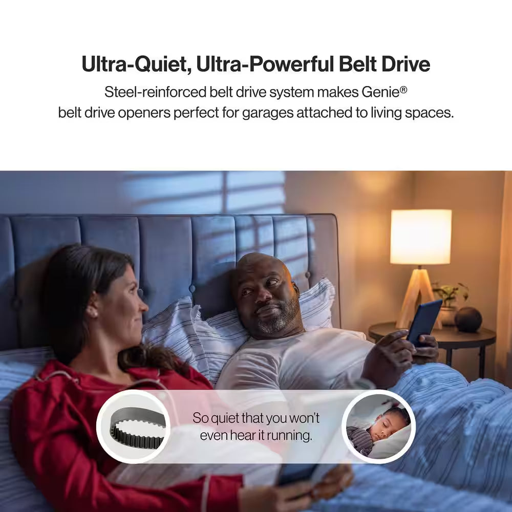 Industrial Design 1-1/4 HP Smart Belt Garage Door Opener with LED Lighting and Battery Backup — product view 11