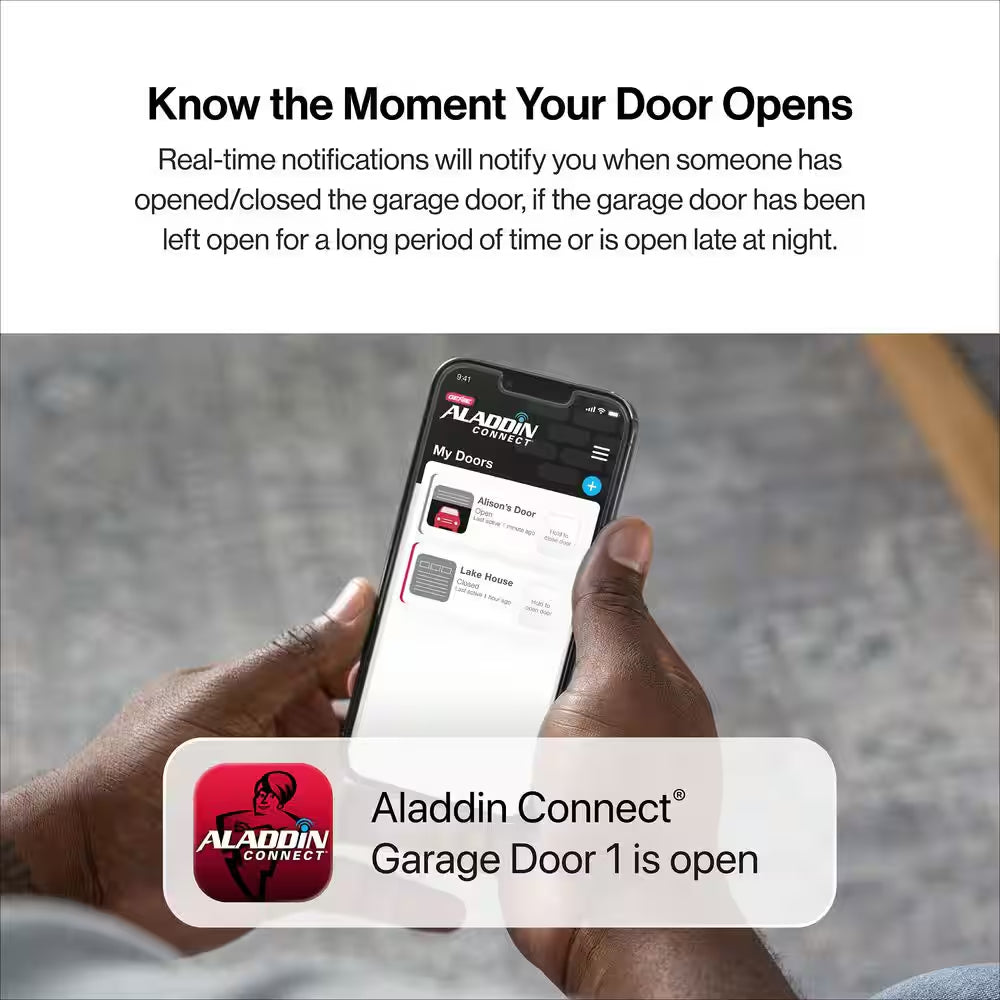 Industrial Design 1-1/4 HP Smart Belt Garage Door Opener with LED Lighting and Battery Backup — product view 6