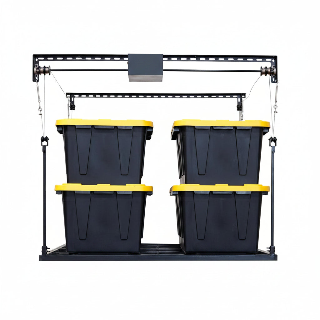 Motorized Garage Ceiling Storage Rack, 52 X 25 Inch, 250-Lb Lift