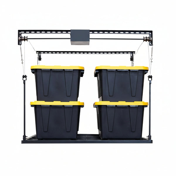 Motorized Garage Ceiling Storage Rack, 52 X 25 Inch, 250-Lb Lift