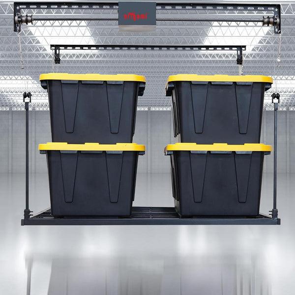 Motorized Garage Ceiling Storage Rack, 52 X 25 Inch, 250-Lb Lift