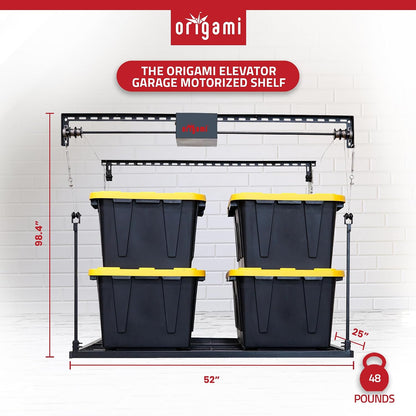 Motorized Garage Ceiling Storage Rack, 52 X 25 Inch, 250-Lb Lift — product view 3