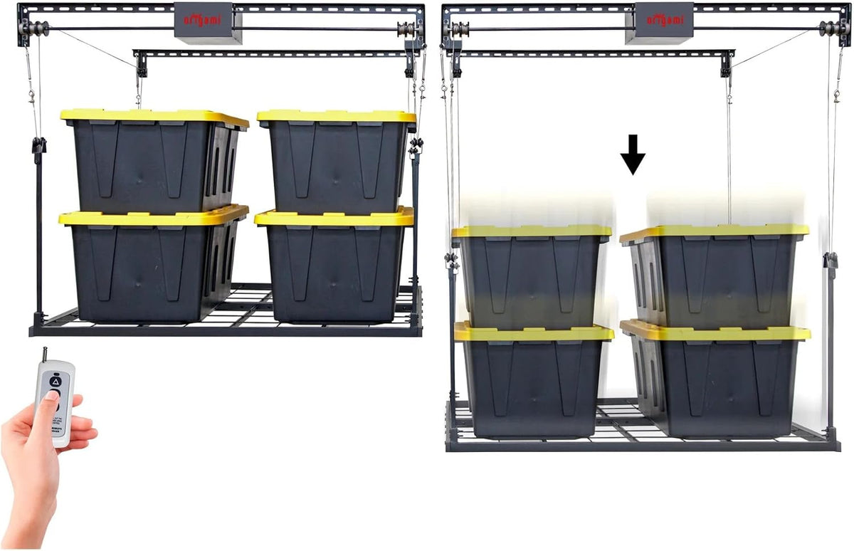 Motorized Garage Ceiling Storage Rack, 52 X 25 Inch, 250-Lb Lift — product view 7