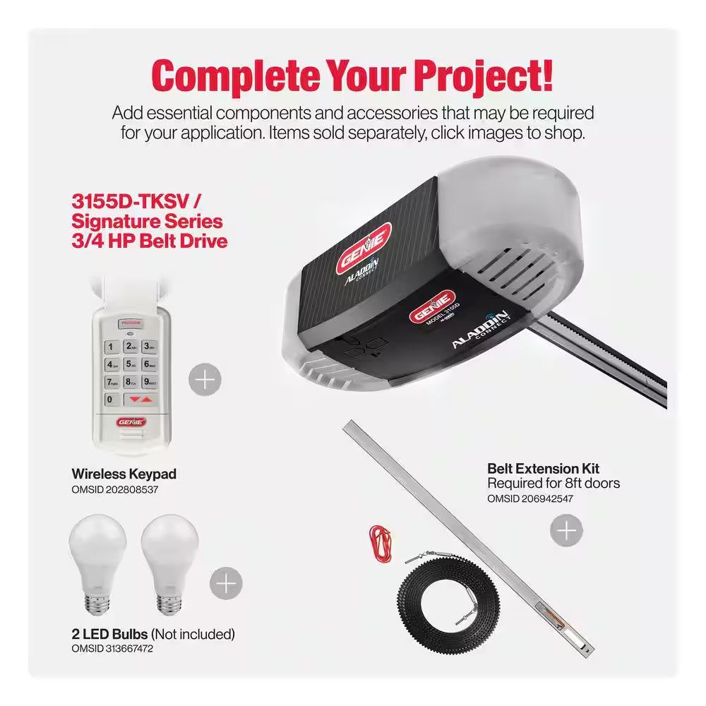 Signature Series 3/4 Hp. Ultra-Quiet Belt Drive Smart Garage Door Opener — product view 15